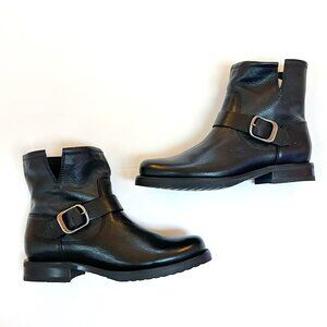 NIB Frye Black Leather Combat Boots